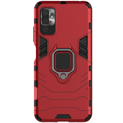 Протиударний чохол Transforme Ring для Xiaomi Redmi Note 10 5G / Poco M3 Pro Червоний / Dante Red 63441