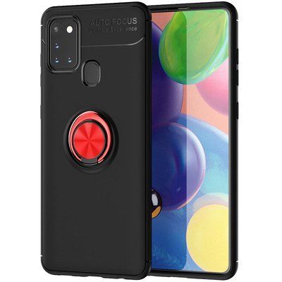 Чехол Din Color Magnet Ring для Samsung Galaxy A21s Черный / Красный 52897