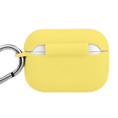 Чохол Silicone Slim з карабіном для Apple Airpods 3 Yellow 82254