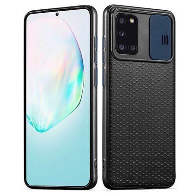 Чехол Camsh Black для Samsung Galaxy A31 Черный / Синий 44182