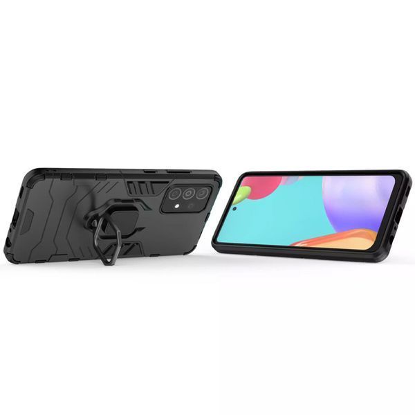 Протиударний чохол Transforme Ring для Samsung Galaxy A52 / A52s Чорний / Soul Black 55487