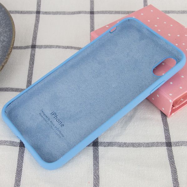 Чехол Silicone Case 360 для Iphone X / XS Голубой / Cornflower 53227