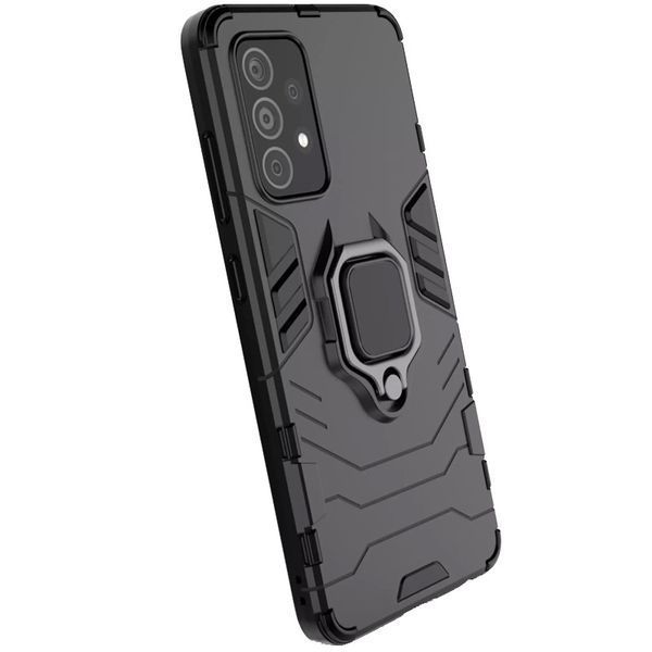 Протиударний чохол Transforme Ring для Samsung Galaxy A52 / A52s Чорний / Soul Black 55487