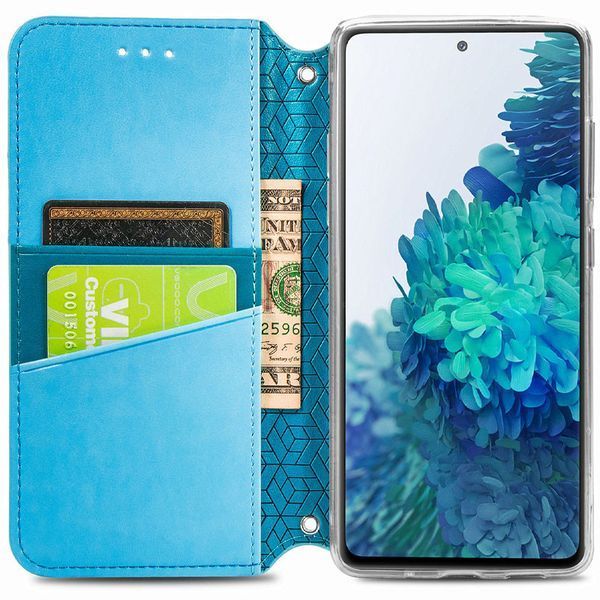 Чехол-книжка ETMA Mandal для Xiaomi Redmi Note 10 / Note 10s / Poco M5s Синий 54522