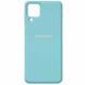 Чехол Silicone Cover для Samsung Galaxy A12 / M12 Бирюзовый / Ice Blue 54724