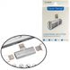 Адаптер Metal Short - 5006 Lightning to 2 Lightning (Audio + Charge) Silver 41329 2