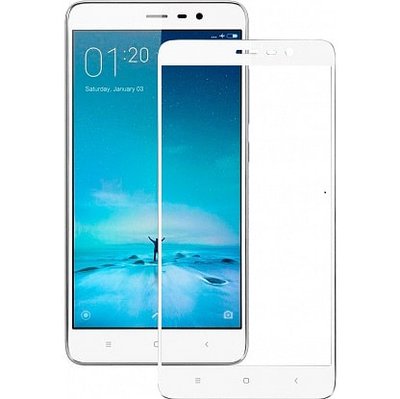 Захисне скло Full Cover для Xiaomi Redmi Note 3 / 3 Pro White 37175