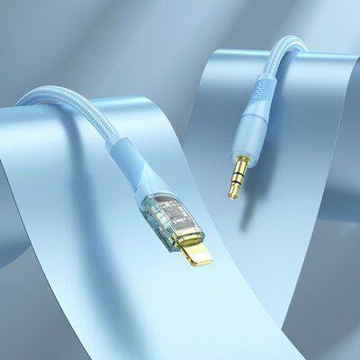 Кабель HOCO UPA25 AUX to Lightning Control 1м Blue 83846