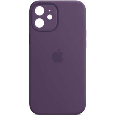 Чехол Silicone Case с защитой камеры для Iphone 12 Фиолетовый / Amethyst 69880