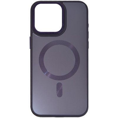 Чохол TPU+Glass Sapphire Midnight MagSafe для Iphone 15 Pro Max Фіолетовий / Deep Purple 81249