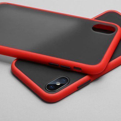 Чохол Soft-touch with Color Buttons для Xiaomi Redmi Note 8 Pro Червоний 39488