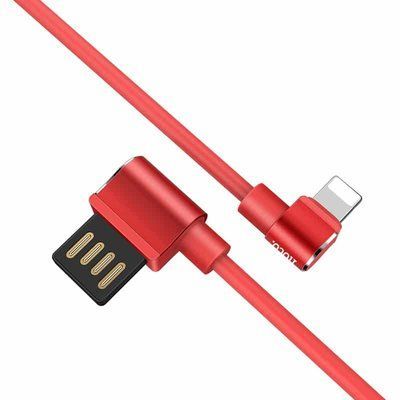 Кабель Hoco U37 Long Roam USB - Lightning 2.4A 1.2м Red 39107