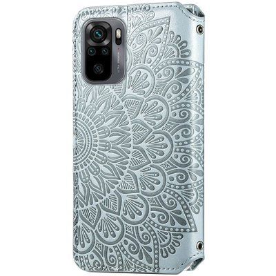 Чехол-книжка ETMA Mandal для Xiaomi Redmi Note 10 / Note 10s / Poco M5s Серый 54523