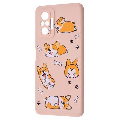 Чехол WAVE Fancy для Xiaomi Redmi Note 10 Pro Corgi / Pink sand 54421