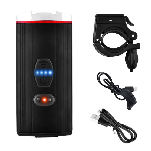 Велофонарь + звонок с PowerBank 4000 mah XA582-2T6 Black 66102