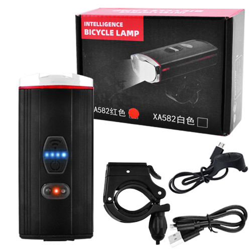 Велофонарь + звонок с PowerBank 4000 mah XA582-2T6 Black 66102