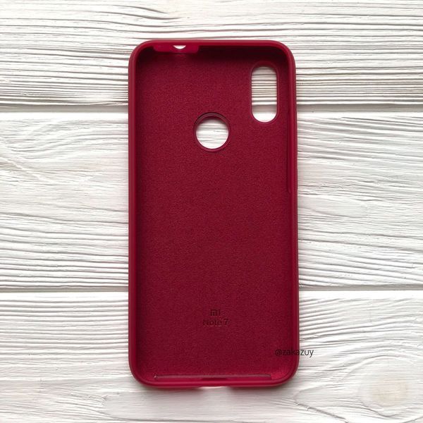 Чохол Silicone Cover для Xiaomi Redmi 7 Малиновий 34232