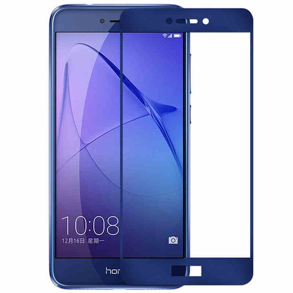 Защитное стекло Full Cover для Huawei P8 Lite 2017 Blue 31268