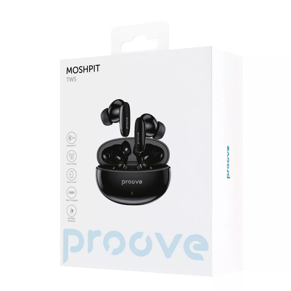 Бездротові навушники Proove MoshPit TWS Black 81654
