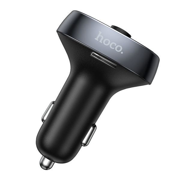 Автомобильный FM модулятор Hoco E51 Bluetooth Quick Charge 4.0 2USB + Type-C / 18W Black 59676