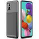 Чохол Kaisy Сarbon для Samsung Galaxy A71 Black 56474
