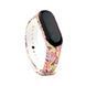 Ремешок с рисунком для Xiaomi Mi Band 3/4 Перья / Белый 43691