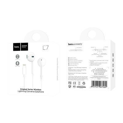 Наушники Hoco L7 Plus Lightning с Bluetooth подключением White 83796
