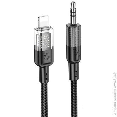 Кабель HOCO UPA27 AUX to Lightning Control 1.2м Black 83847