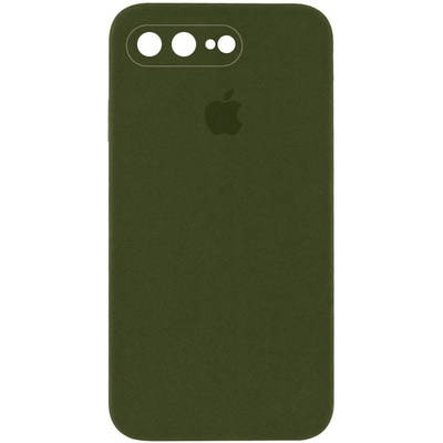 Чехол Silicone Case Square для Iphone 7 Plus / 8 Plus Зеленый / Dark Olive 69121
