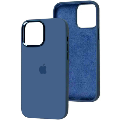 Чехол Silicone Case Metal для Iphone 13 Синий / StromBlue 80593