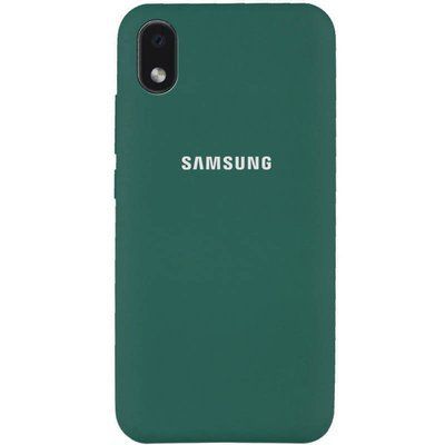 Чехол Silicone Cover для Samsung Galaxy A01 Core / M01 Core Зеленый / Pine green 53378