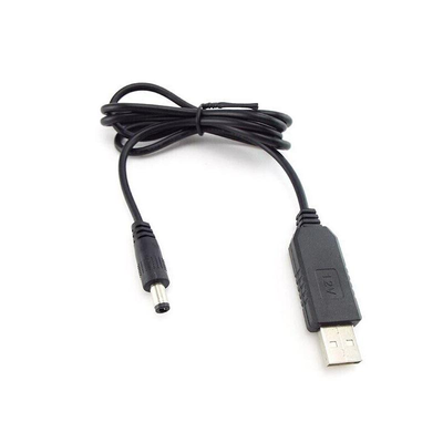 Кабель Stez преобразователь для роутеров USB to DC 5.5*2.5mm 5V-12V 2A Black 83090