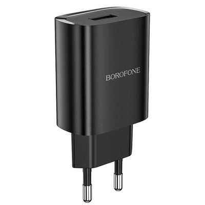 Мережевий зарядний пристрій Borofone BN1 1USB / 2.1A Black 65097