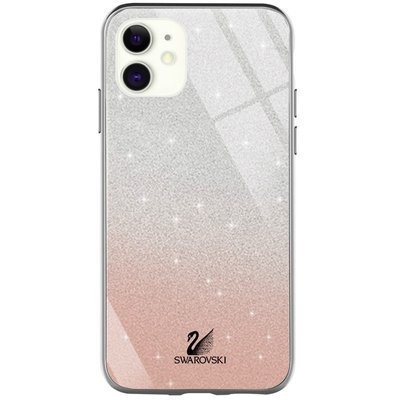 Чехол TPU+Glass с блестками Swarovski для Iphone 12 Mini Золотой 48246