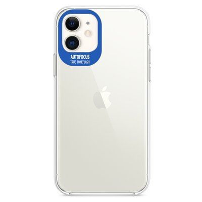 Чохол Stez clear flash для Iphone 11 Прозорий / Синій 43782