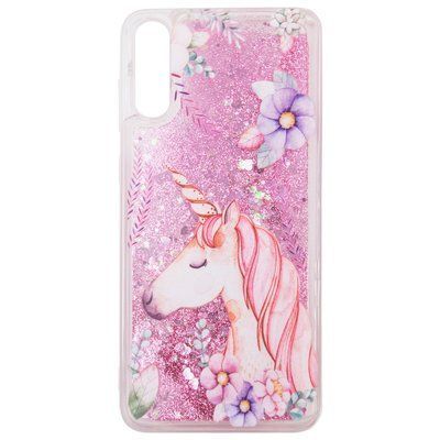 Чехол с блестками Liquid Print для Samsung Galaxy A70 2019 A705 Единорог 39129