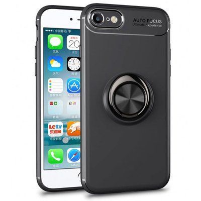 Чехол Din Color Magnet Ring для Iphone 7 / 8 / SE 2020 Black 34066