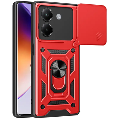 Протиударний чохол Camsh Serg Ring для Xiaomi Poco M7 Pro 5G Червоний