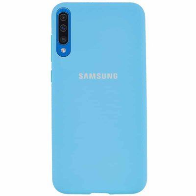 Чохол Silicone Cover для Samsung Galaxy A50/A30s Блакитний / Light Blue 38085