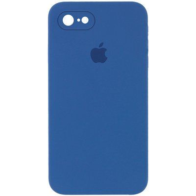 Чохол Silicone Case Square для Iphone 7 / 8 / SE 2020 Синій / Navy blue 56998