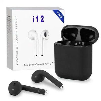 Наушники беспроводные i12 TWS Black 39718