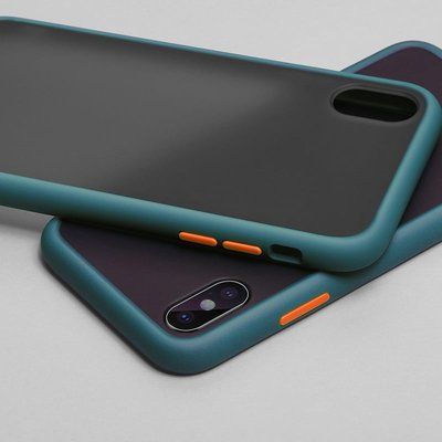 Чохол Soft-touch with Color Buttons для Xiaomi Redmi Note 8 Pro Синьо-Зелений / Marine Blue 39489