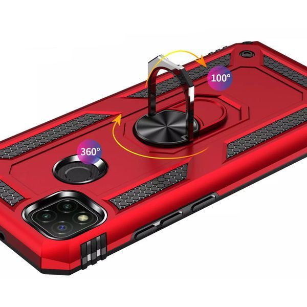 Противоударный чехол Serg Magnet Ring для Xiaomi Redmi 9C / Redmi 10A Красный 48372