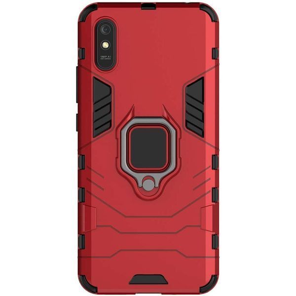 Противоударный чехол Transforme Ring для Xiaomi Redmi 9A Красный / Dante Red 43339