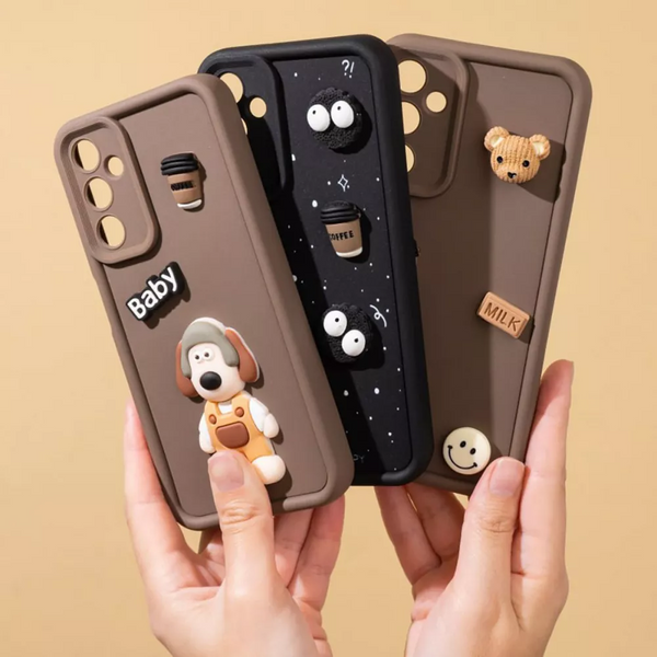 Чехол Pretty Things для Samsung Galaxy S24 FE Brown/Baby