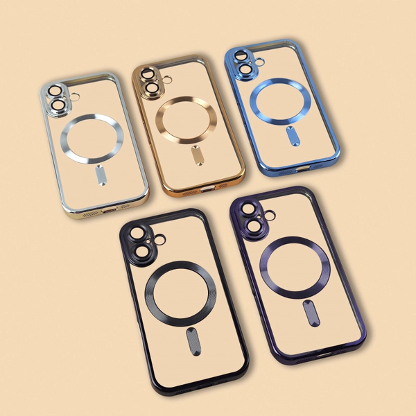 Чохол Xrome MagSafe для Iphone 16 Pro Прозорий / Gold