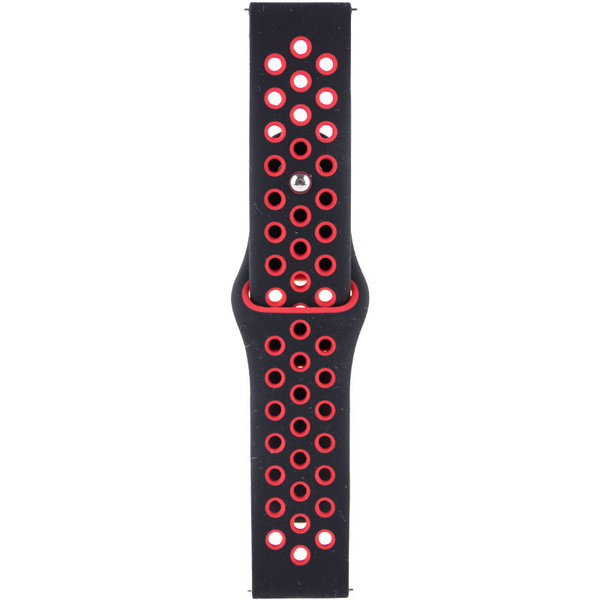 Ремешок Silicone Sport Nike для Xiaomi Amazfit / Samsung 20 mm Black / Red