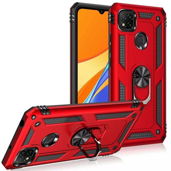 Противоударный чехол Serg Magnet Ring для Xiaomi Redmi 9C / Redmi 10A Красный 48372