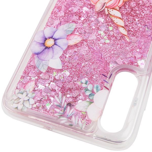 Чехол с блестками Liquid Print для Samsung Galaxy A70 2019 A705 Единорог 39129