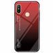 Чехол TPU+Glass Gradient HELLO для Xiaomi Redmi Note 6 Pro Красный / Черный 33248